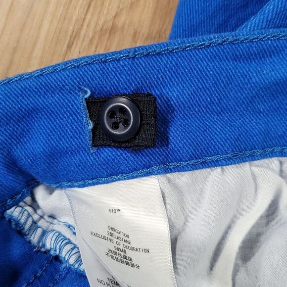 📐🩵Levi's 510 Electric Blue Skinny Fit Jeans Youth Size 12 - Picture 8 of 12